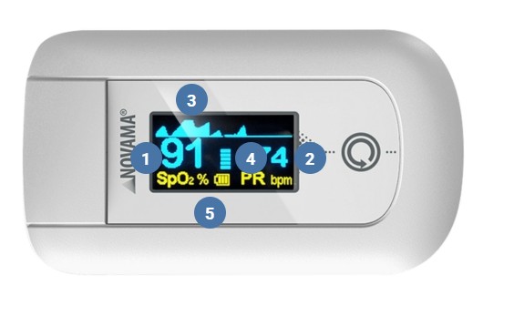 Display des Oximeters